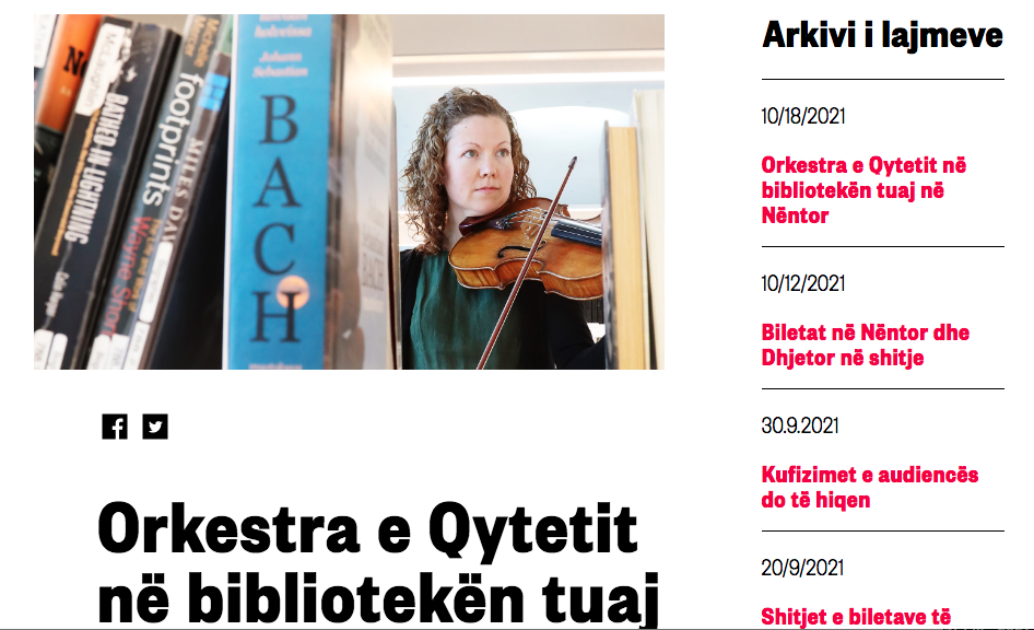 Nëntor, Orkestra Filarmonike rikthen muzikën klasike në bibliotekat e Helsinkit
